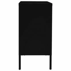 VidaXL Buffet Noir 75x35x70 cm Acier et verre trempé -Buffets & bahuts Soldes image 4 336073