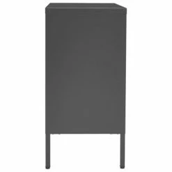 VidaXL Buffet Anthracite 75x35x70 cm Acier et verre trempé -Buffets & bahuts Soldes image 4 336075