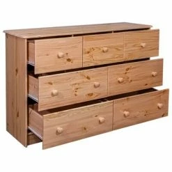 VidaXL Buffet 7 tiroirs 113x35x73 cm Bois de pin massif -Buffets & bahuts Soldes image 4 337029