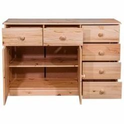 VidaXL Buffet 6 tiroirs 113x35x73 cm Bois de pin massif -Buffets & bahuts Soldes image 4 337037