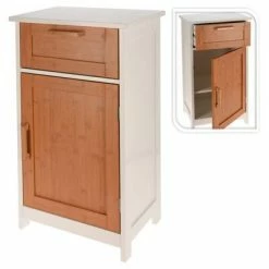 Bathroom Solutions Armoire avec porte et tiroir MDF -Buffets & bahuts Soldes image 4 442465