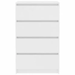 VidaXL Buffet Blanc 60x35x98,5 cm Bois d'ingénierie -Buffets & bahuts Soldes image 4 800531