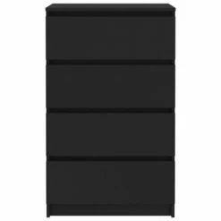 VidaXL Buffet Noir 60x35x98,5 cm Bois d'ingénierie -Buffets & bahuts Soldes image 4 800532