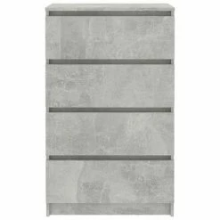 VidaXL Buffet Gris béton 60x35x98,5 cm Bois d'ingénierie -Buffets & bahuts Soldes image 4 800535
