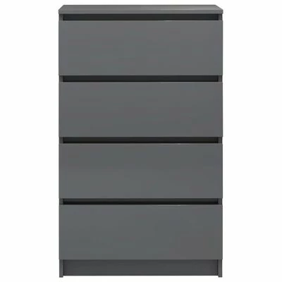 VidaXL Buffet Gris brillant 60x35x98,5 cm Bois d'ingénierie 4 VidaXL Buffet Gris brillant 60x35x98,5 cm Bois d'ingénierie – Image 4