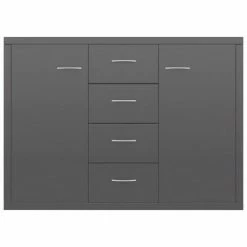 VidaXL Buffet Gris brillant 88x30x65 cm Aggloméré 9 VidaXL Buffet Gris brillant 88x30x65 cm Aggloméré -Buffets & bahuts Soldes image 4 800692