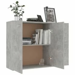 VidaXL Buffet Gris béton 105x30x75 cm Aggloméré 9 VidaXL Buffet Gris béton 105x30x75 cm Aggloméré -Buffets & bahuts Soldes image 4 800697