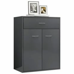 VidaXL Buffet Gris brillant 60x30x75 cm Aggloméré 9 VidaXL Buffet Gris brillant 60x30x75 cm Aggloméré -Buffets & bahuts Soldes image 4 800719