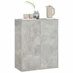 VidaXL Buffet Gris béton 60 x 30 x 75 cm Aggloméré -Buffets & bahuts Soldes image 4 800733