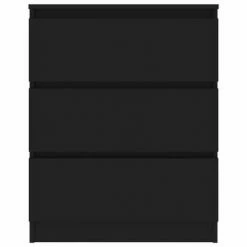 VidaXL Buffet Noir 60x35x76 cm Bois d'ingénierie -Buffets & bahuts Soldes image 4 801383