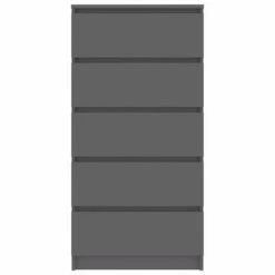 VidaXL Buffet à tiroirs Gris 60x35x121 cm Aggloméré -Buffets & bahuts Soldes image 4 801411