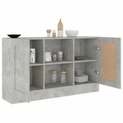 VidaXL Buffet Gris béton 120x30,5x70 cm Aggloméré 9 VidaXL Buffet Gris béton 120x30,5x70 cm Aggloméré -Buffets & bahuts Soldes image 4 802781