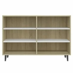 VidaXL Buffet Blanc et chêne sonoma 103,5x35x70 cm Aggloméré 9 VidaXL Buffet Blanc et chêne sonoma 103,5x35x70 cm Aggloméré -Buffets & bahuts Soldes image 4 806045