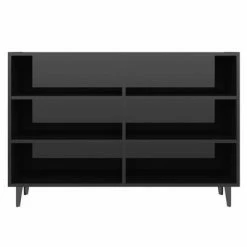 VidaXL Buffet Noir brillant 103,5x35x70 cm Aggloméré -Buffets & bahuts Soldes image 4 806047