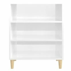 VidaXL Buffet Blanc brillant 57x35x70 cm Aggloméré -Buffets & bahuts Soldes image 4 806055