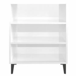 VidaXL Buffet Blanc brillant 57x35x70 cm Aggloméré -Buffets & bahuts Soldes image 4 806064