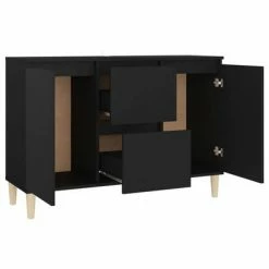 VidaXL Buffet Noir 103,5x35x70 cm Aggloméré -Buffets & bahuts Soldes image 4 806104