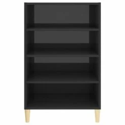 VidaXL Buffet Gris brillant 57x35x90 cm Aggloméré -Buffets & bahuts Soldes image 4 806129