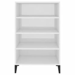 VidaXL Buffet Blanc brillant 57x35x90 cm Aggloméré -Buffets & bahuts Soldes image 4 806136