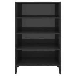 VidaXL Buffet Gris brillant 57x35x90 cm Aggloméré -Buffets & bahuts Soldes image 4 806138