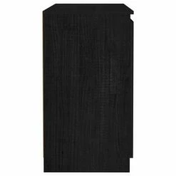 VidaXL Armoire latérale Noir 60x36x65 cm Bois de pin massif -Buffets & bahuts Soldes image 4 808102