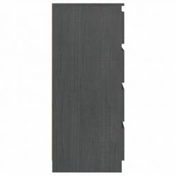 VidaXL Armoire d'appoint Gris 60x36x84 cm Bois de pin massif -Buffets & bahuts Soldes image 4 808105