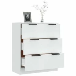 VidaXL Buffet Blanc 60x30x70 cm Bois d'ingénierie -Buffets & bahuts Soldes image 4 811070