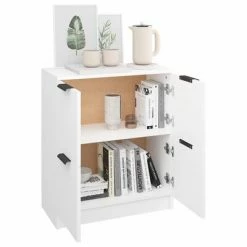 VidaXL Buffet Blanc 60x30x70 cm Bois d'ingénierie -Buffets & bahuts Soldes image 4 811097