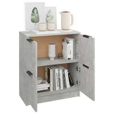 VidaXL Buffet Gris béton 60x30x70 cm Bois d'ingénierie 4 VidaXL Buffet Gris béton 60x30x70 cm Bois d'ingénierie – Image 4