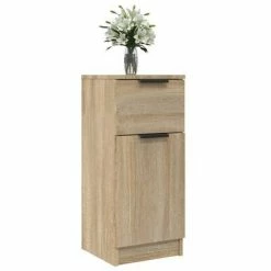 VidaXL Buffet Chêne sonoma 30x30x70 cm Bois d'ingénierie -Buffets & bahuts Soldes image 4 811121