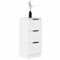 VidaXL Buffets 2 pcs Blanc 30x30x70 cm Bois d'ingénierie -Buffets & bahuts Soldes image 4 811152