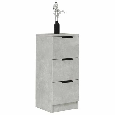 VidaXL Buffet Gris béton 30x30x70 cm Bois d'ingénierie 4 VidaXL Buffet Gris béton 30x30x70 cm Bois d'ingénierie – Image 4