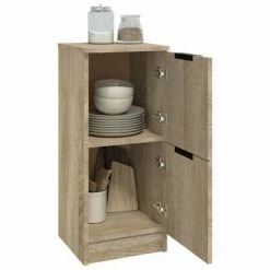 VidaXL Buffets 2 pcs Chêne Sonoma 30x30x70 cm Bois d'ingénierie -Buffets & bahuts Soldes image 4 811176