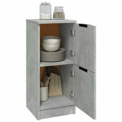 VidaXL Buffet Gris béton 30x30x70 cm Bois d'ingénierie 4 VidaXL Buffet Gris béton 30x30x70 cm Bois d'ingénierie – Image 4