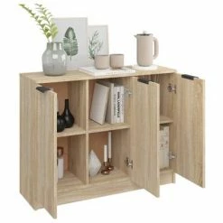 VidaXL Buffet Chêne sonoma 90,5x30x70 cm Bois d'ingénierie 9 VidaXL Buffet Chêne sonoma 90,5x30x70 cm Bois d'ingénierie -Buffets & bahuts Soldes image 4 811190