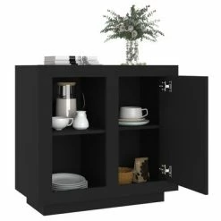 VidaXL Buffet Noir 80x40x75 cm -Buffets & bahuts Soldes image 4 811827