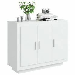 VidaXL Buffet Blanc 92x35x75 cm Bois d'ingénierie -Buffets & bahuts Soldes image 4 811835