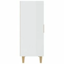 VidaXL Buffet Blanc brillant 70x34x90 cm Bois d'ingénierie -Buffets & bahuts Soldes image 4 812102