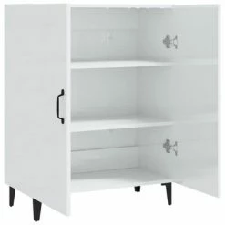 VidaXL Buffet Blanc brillant 70x34x90 cm Bois d'ingénierie -Buffets & bahuts Soldes image 4 812111