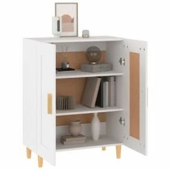VidaXL Buffet Blanc 69,5x34x90 cm Bois d'ingénierie -Buffets & bahuts Soldes image 4 812132
