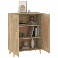 VidaXL Buffet Chêne sonoma 69,5x34x90 cm Bois d'ingénierie -Buffets & bahuts Soldes image 4 812135
