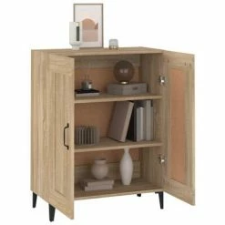 VidaXL Buffet Chêne sonoma 69,5x34x90 cm Bois d'ingénierie -Buffets & bahuts Soldes image 4 812144