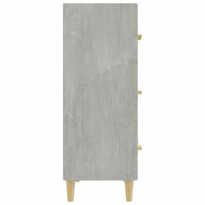 VidaXL Buffet Gris béton 70x34x90 cm Bois d'ingénierie 4 VidaXL Buffet Gris béton 70x34x90 cm Bois d'ingénierie – Image 4