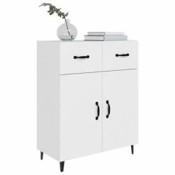 VidaXL Buffet Blanc 69,5x34x90 cm Bois d'ingénierie -Buffets & bahuts Soldes image 4 812195