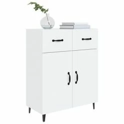 VidaXL Buffet Blanc brillant 69,5x34x90 cm Bois d'ingénierie 9 VidaXL Buffet Blanc brillant 69,5x34x90 cm Bois d'ingénierie -Buffets & bahuts Soldes image 4 812201