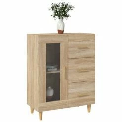 VidaXL Buffet Chêne sonoma 69,5x34x90 cm Bois d'ingénierie -Buffets & bahuts Soldes image 4 812207
