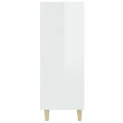 VidaXL Buffet Blanc brillant 69,5x32,5x90 cm Bois d'ingénierie -Buffets & bahuts Soldes image 4 812246