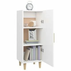 VidaXL Buffet Blanc 34,5x34x90 cm Bois d'ingénierie -Buffets & bahuts Soldes image 4 812321