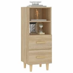 VidaXL Buffet Chêne sonoma 34,5x34x90 cm Bois d'ingénierie -Buffets & bahuts Soldes image 4 812360