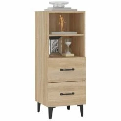 VidaXL Buffet Chêne sonoma 34,5x34x90 cm Bois d'ingénierie -Buffets & bahuts Soldes image 4 812369